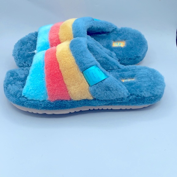 UGG Fluff you strips in Marina Blue - Picture 2 of 3